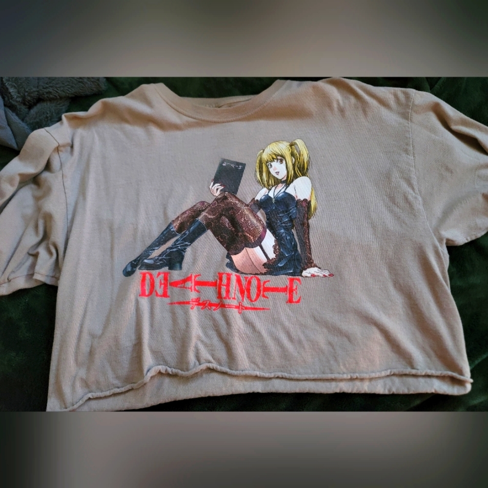 Tan anime crop top